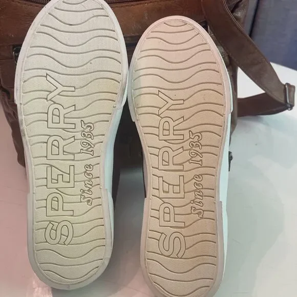 Sperry Top Sider Shoes Womens 5.5 Crest Vibe Sneakers Maroon Fabric - Picture 7 of 11